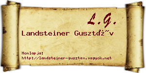 Landsteiner Gusztáv névjegykártya